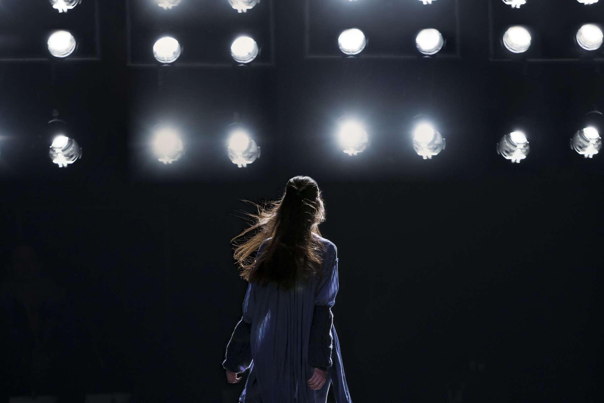 Model on a catwalk at a fashion show