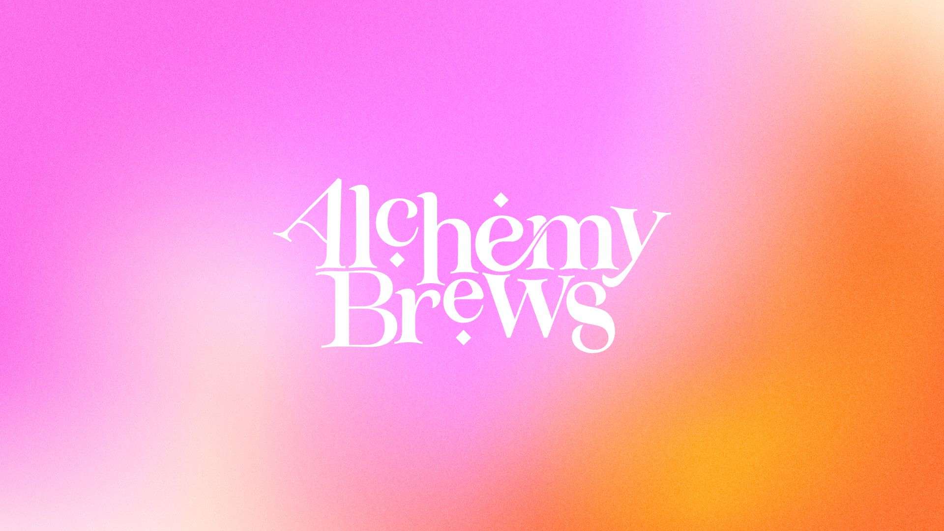 Alchemy Brews  - logo on colourful background