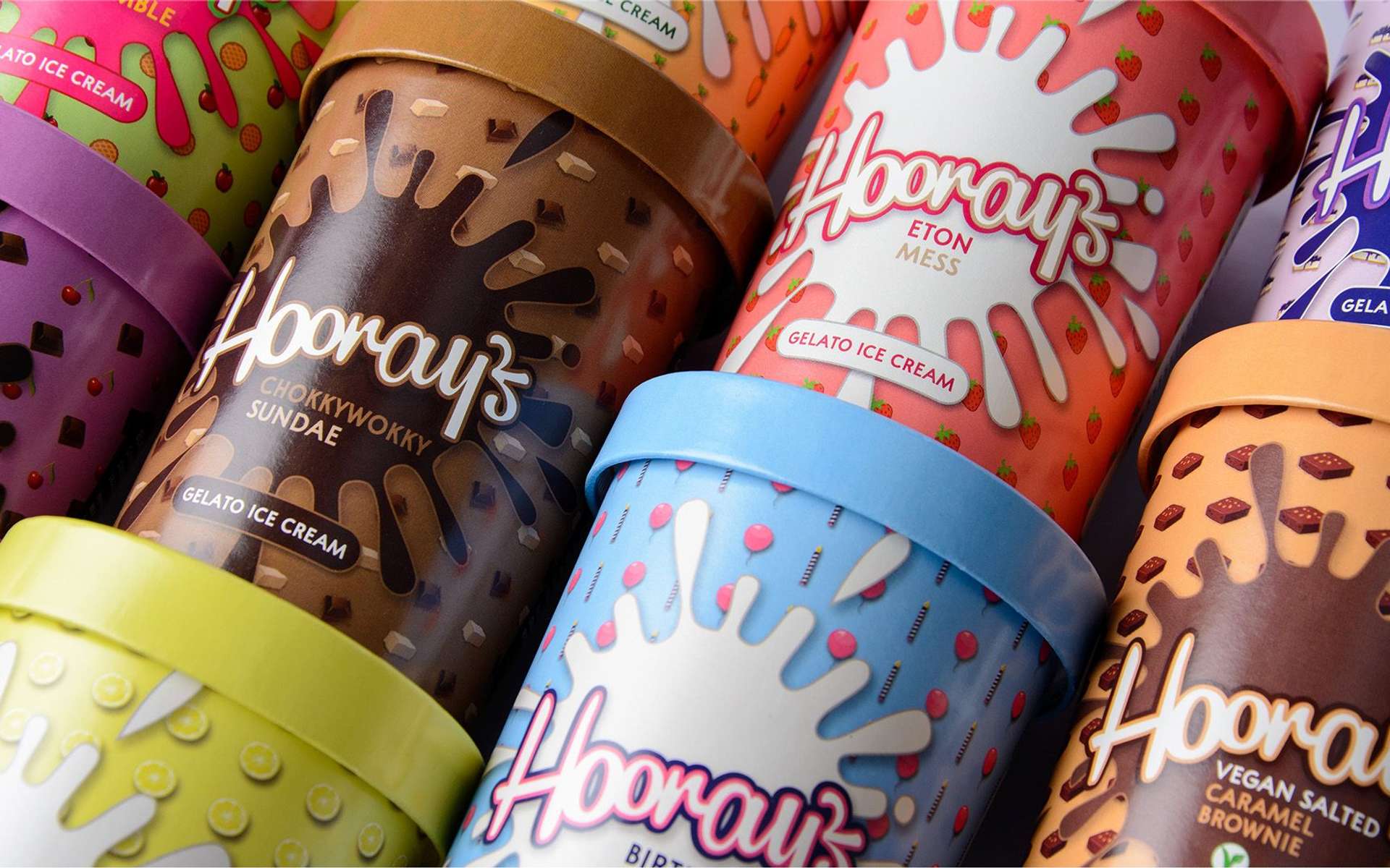 Hoorays Gelato - a selection of flavours