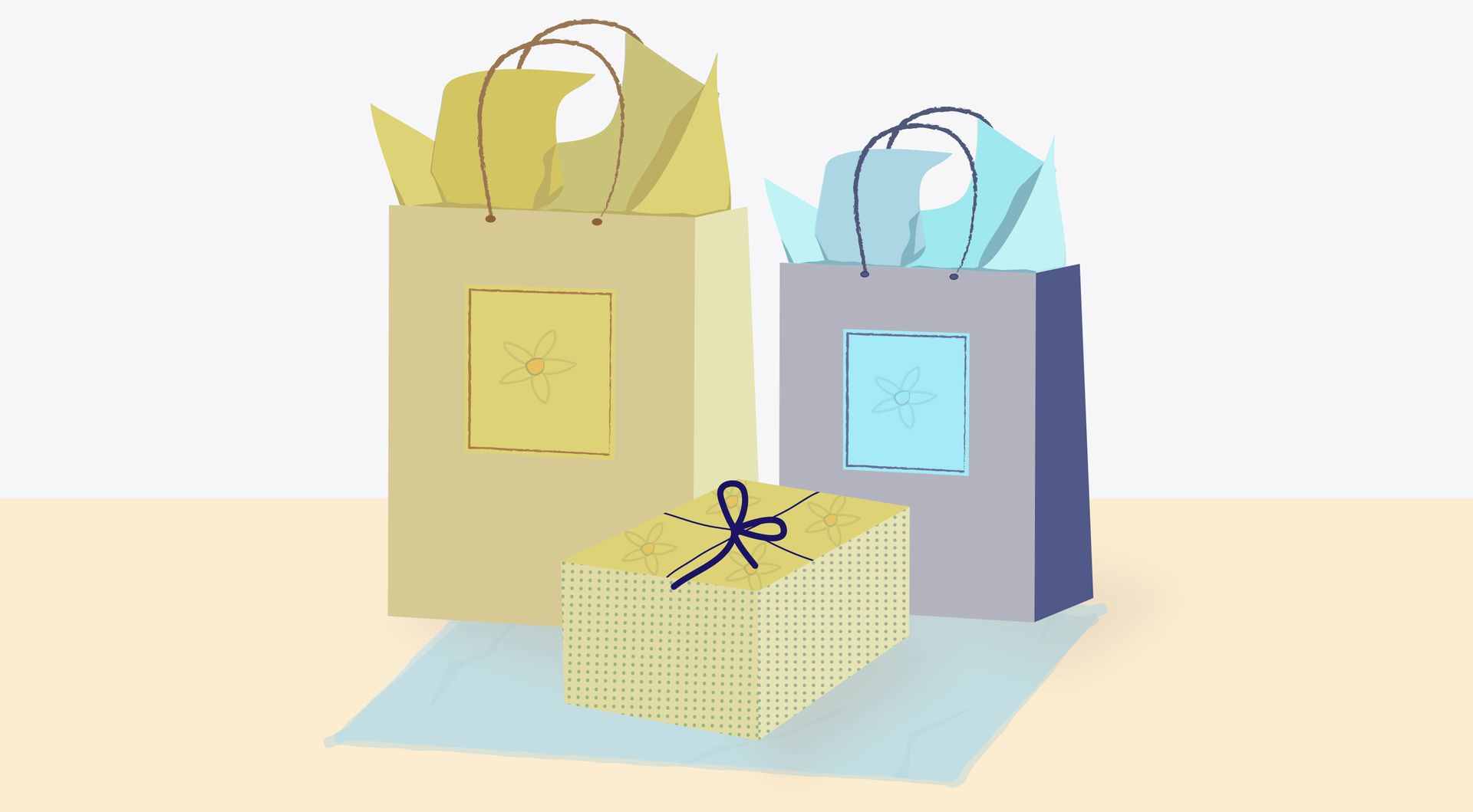 Gift wrap and tissue product packaging