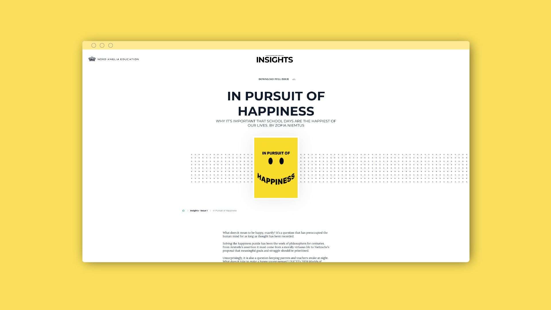 Nord Insights - page layout